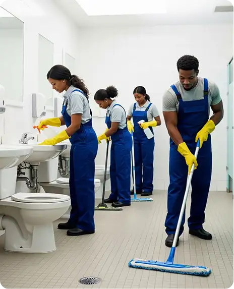 Scheduled restroom hygiene maintenance services